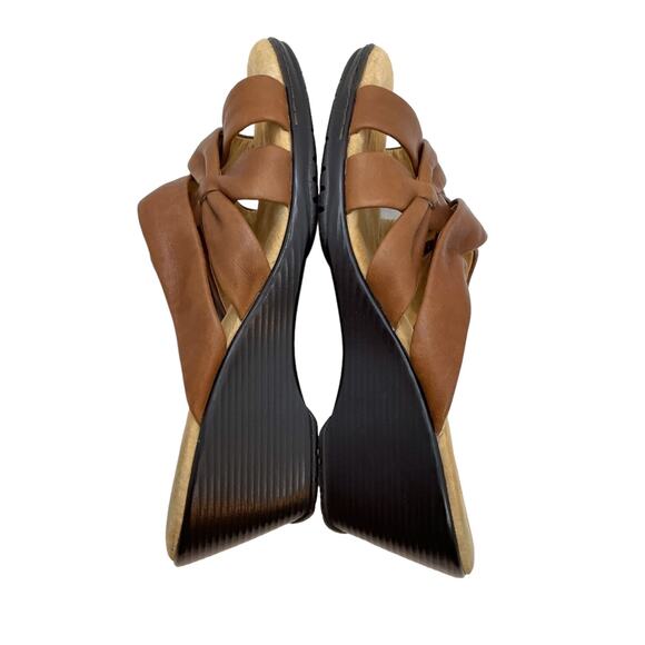 SOFTSPOTS Carmel Leather Wedge Sandals Women's 9.5M Comfort Slide - Picture 10 of 13